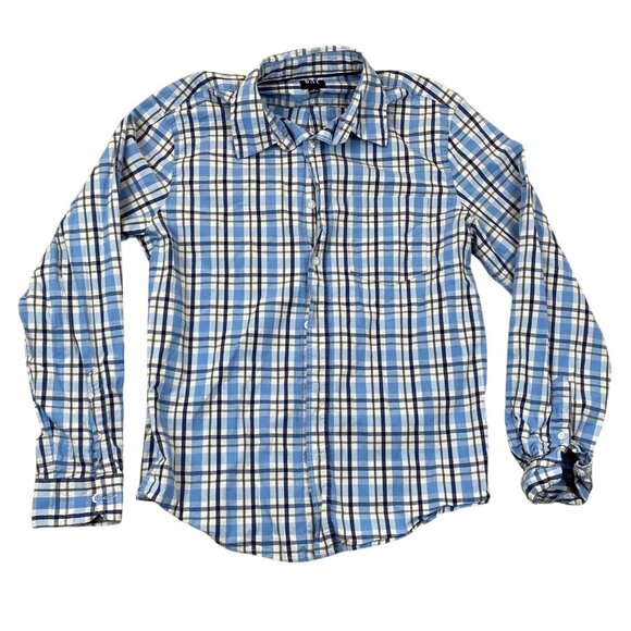 GAP Mens Shirt Small Lot of Two Plaid Long Sleeve Button-Up Casual Blue Red - Picture 4 of 10